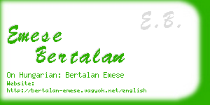 emese bertalan business card